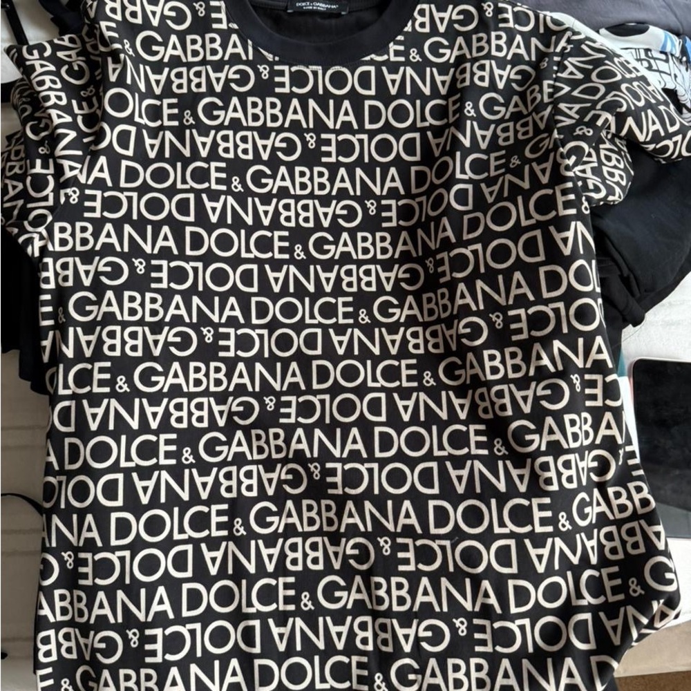 Dolce & Gabbana Kids Black and White Logo Tee